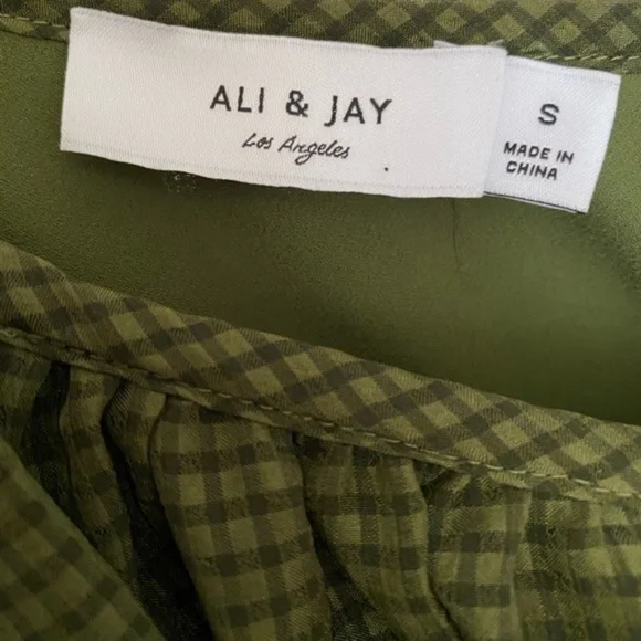 NEW ALI & JAY Olive One Shoulder Flounce Dress